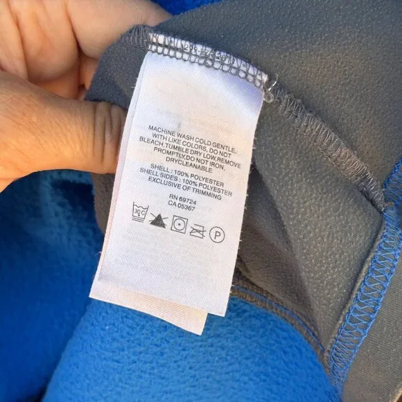 Columbia Mens Vintage Y2K Blue/Grey 1/4 Zip Pullover Fleece Sweater Size S Polye - Picture 6 of 8